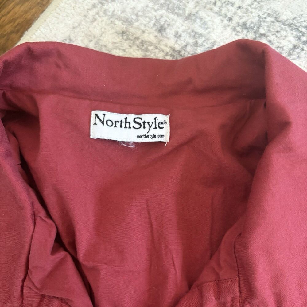 Northstyle Womens Vintage Flare Sleeve Pleated Button Front Jacket Large Pockets - Picture 3 of 6